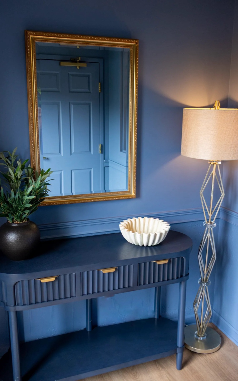 Dental office interior with warm lighting
